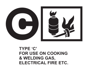 C Type Stored Pressur Type Fire Extinguisher - Electrical - Gas - Welding