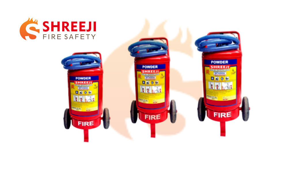 Fire Safety DCP - Dry Powder Trolley Mounted - Dry Powder Fire Extinguishers Trolley 