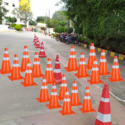 Road Safety Trafic Warning PVC Stand Cones
